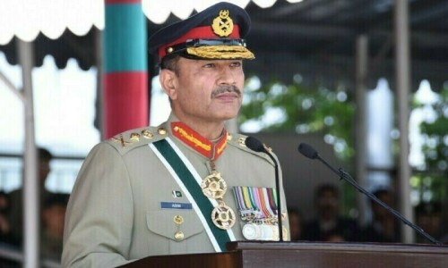 Army chief witnesses weapons firing at exercise