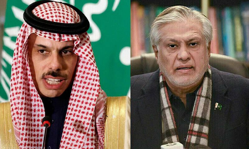 پس از آغاز جنگ هوایی بین هند و پاکستان اسحاق دار، معاون نخست وزیر و وزیر امور خارجه پاکستان و فیصل بن فرحان؛ وزیر امور خارجه عربستان سعودی تلفنی گفتگو کردند.