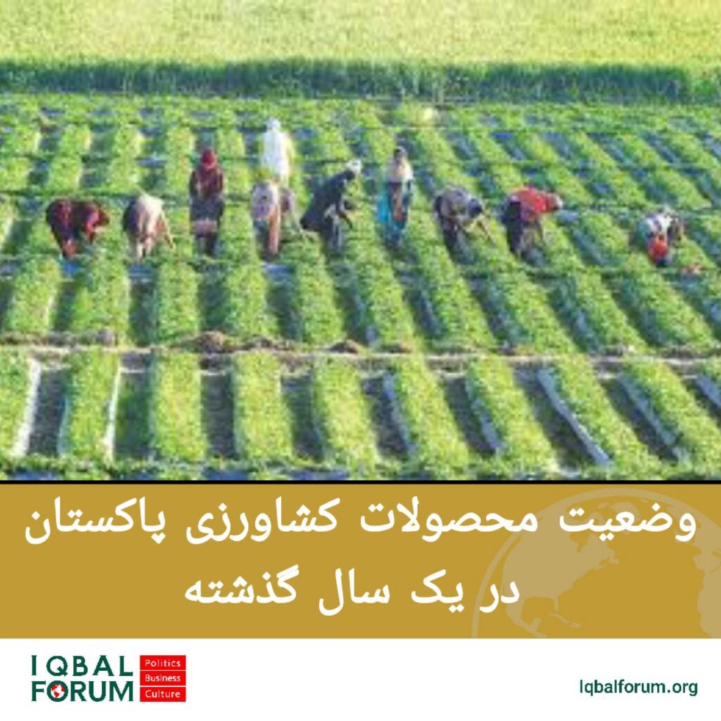 وضعیت محصولات کشاورزی پاکستان در یک سال گذشته