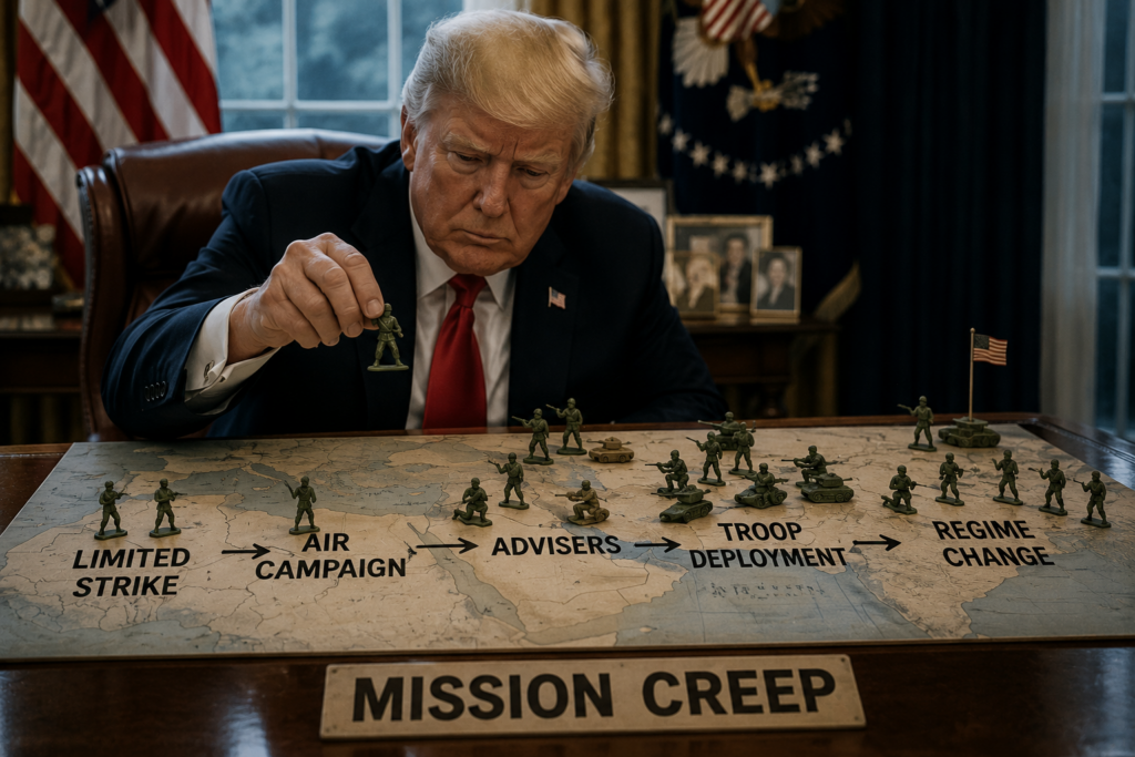 Donald Trump is learning first-hand about the perils of mission creep.