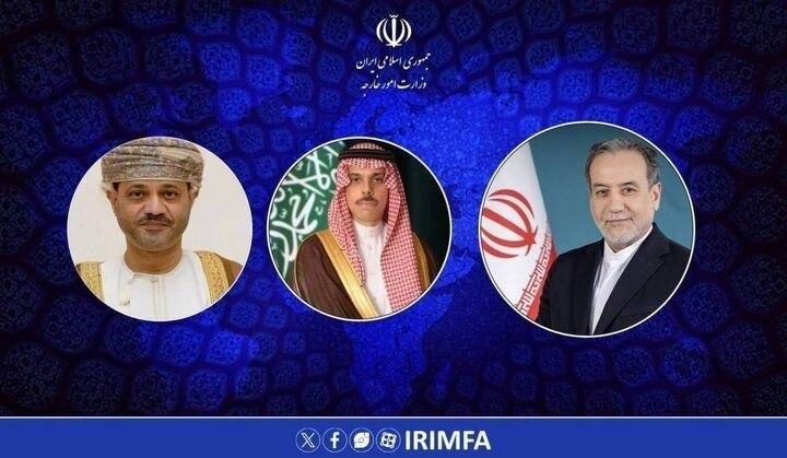 عمان اور سعودی عرب کے وزرائے خارجہ کے ساتھ عراقچی کی ٹیلی فونک گفتگو