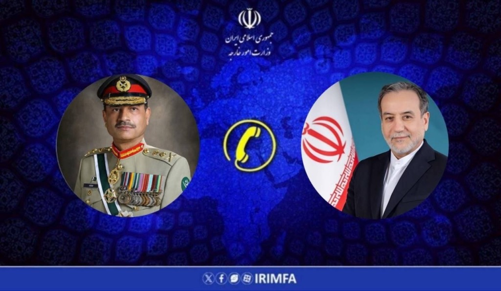 اسلامی جمہوریہ ایران کے وزیرِ خارجہ اور پاکستان کے آرمی چیف کے درمیان ٹیلی فونک رابطہ