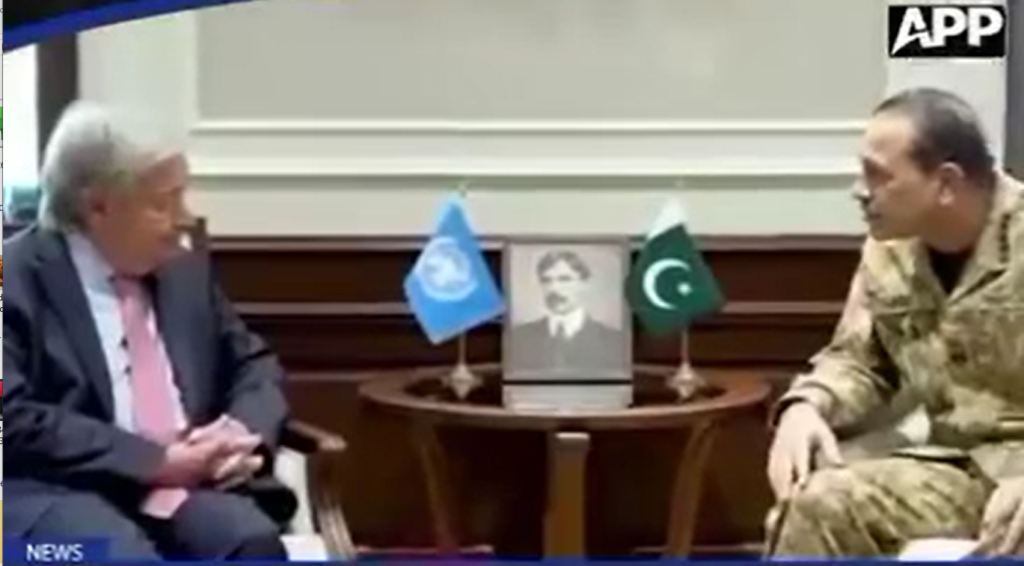 کشمیر؛ محور گفتگوهای دبیرکل سازمان ملل و رئیس ستاد ارتش پاکستان